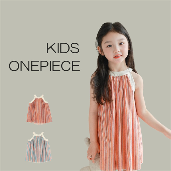 キッズワンピース 女の子 ブルー ピンク スカート ボトムス 春 夏 秋 ミディスカート カジュアル 子供 可愛い クルーネック インスタ映え 旅行キッズワンピース 女の子 ブルー ピンキッズ ベビー